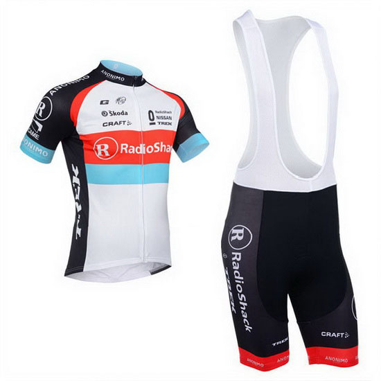 2013 Maillot Radioshack Tirantes Mangas Cortas Blanco Y Negro